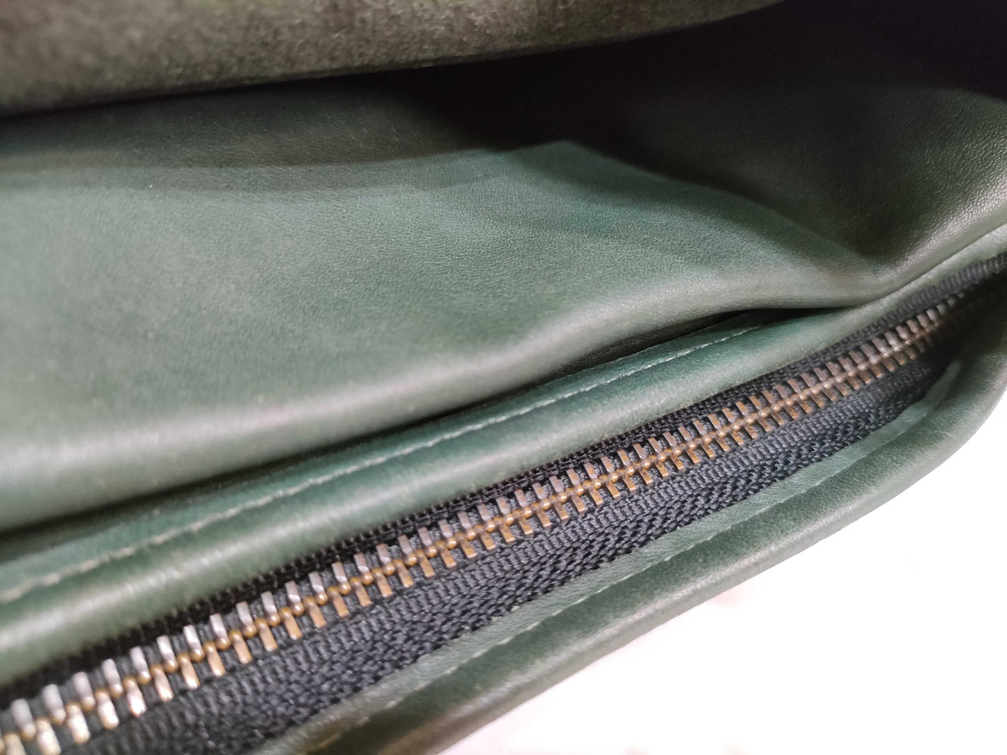 COACH Old Coach Leather Shoulder Bag Green Shoulder Bag