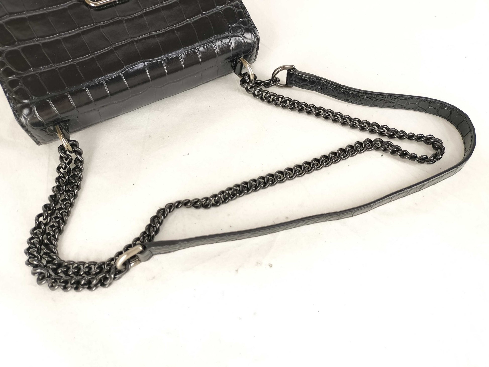 BALENCIAGA BALENCIAGA Satchel Crocodile Embossed Chain Shoulder Bag Shoulder Bag