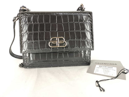 BALENCIAGA BALENCIAGA Satchel Crocodile Embossed Chain Shoulder Bag Shoulder Bag