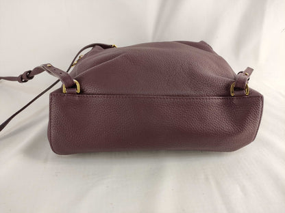 PH-Loro Piana Cowskin Leather Extra Pocket Backpack Burgundy 23cm Backpack