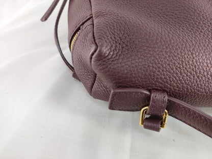 PH-Loro Piana Cowskin Leather Extra Pocket Backpack Burgundy 23cm Backpack