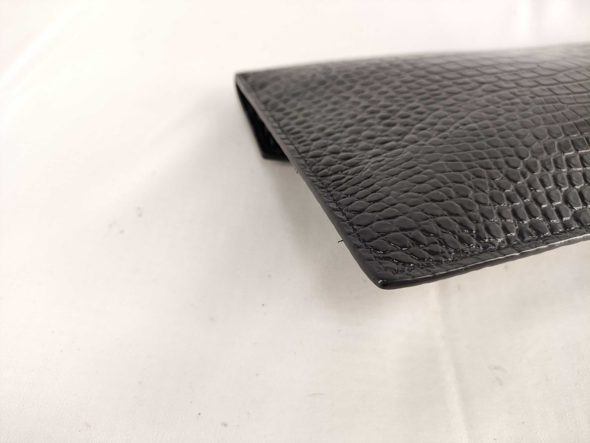SAINT LAURENT FR－SAINT LAURENT CLUTCH MOC CROC YSL LOGO Clutch Bag