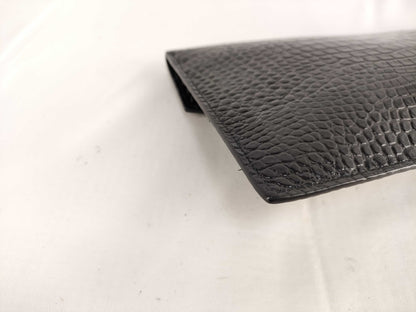 SAINT LAURENT FR－SAINT LAURENT CLUTCH MOC CROC YSL LOGO Clutch Bag
