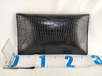 SAINT LAURENT FR－SAINT LAURENT CLUTCH MOC CROC YSL LOGO Clutch Bag