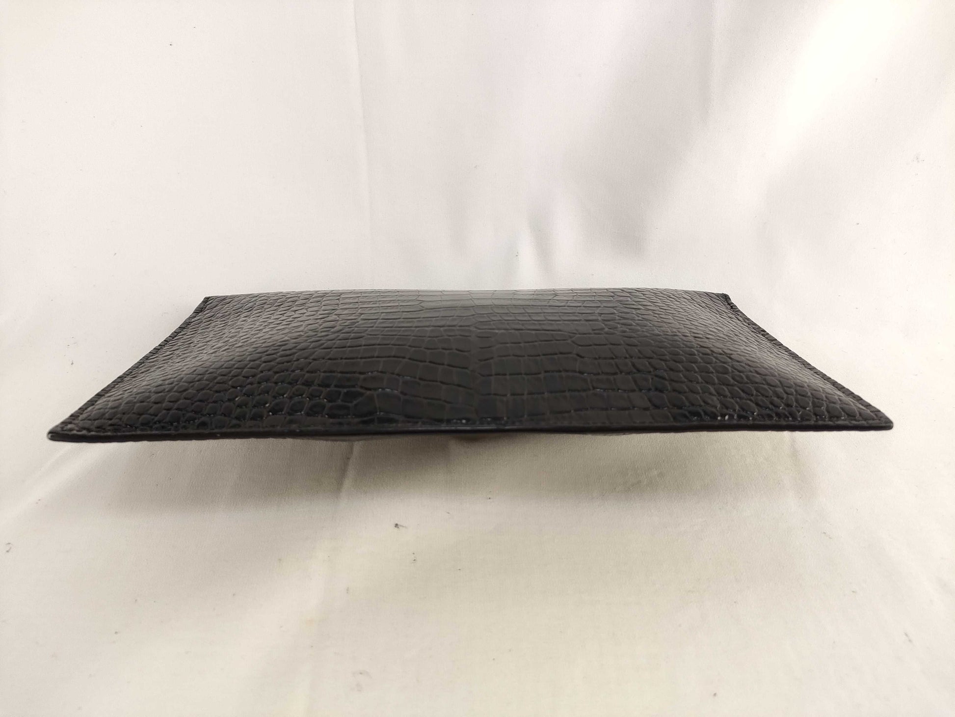SAINT LAURENT FR－SAINT LAURENT CLUTCH MOC CROC YSL LOGO Clutch Bag
