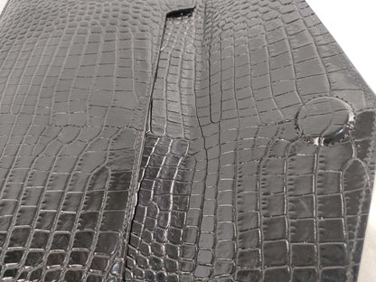 SAINT LAURENT FR－SAINT LAURENT CLUTCH MOC CROC YSL LOGO Clutch Bag