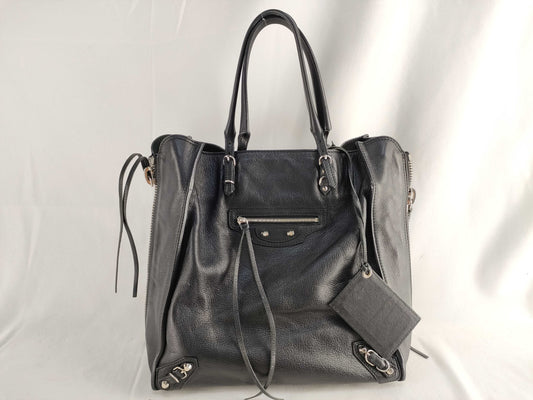 BALENCIAGA PH - Balenciaga Papier A6 Black Leather Handbag
