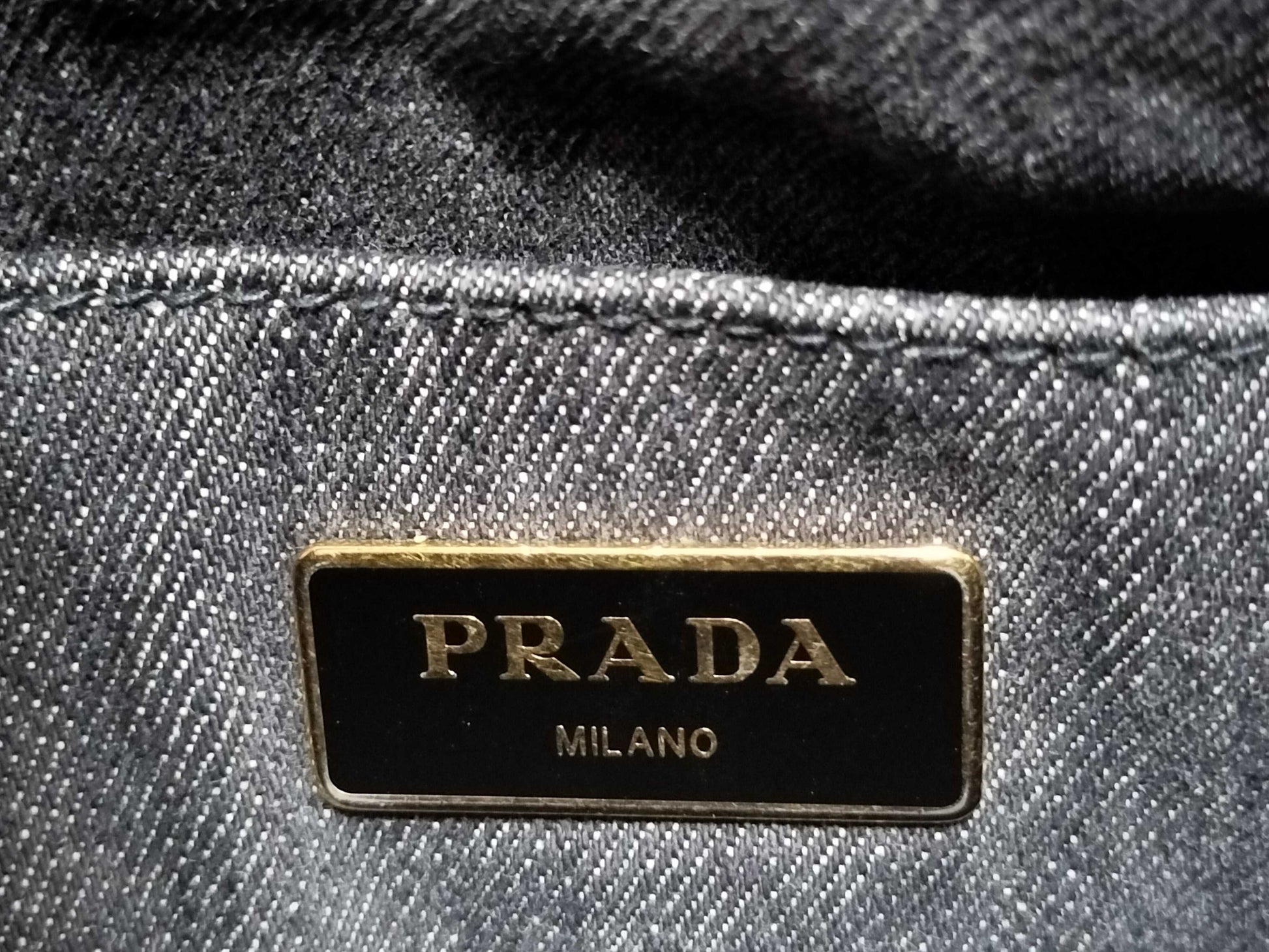 PRADA Prada Canapa Denim 2-Way Handbag 1BG439 Handbag