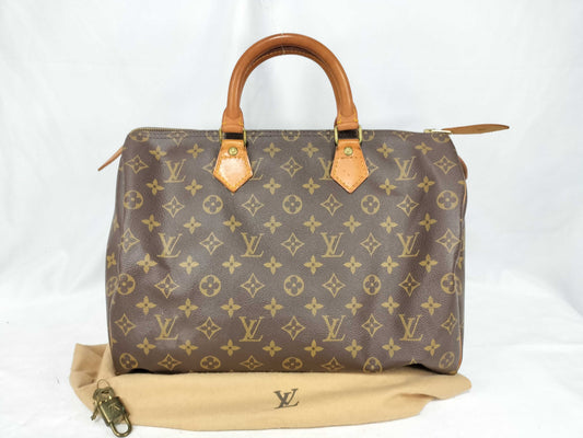 LOUIS VUITTON M41524 Monogram Speedy 35 M41524 FH8911 Brown Handbag