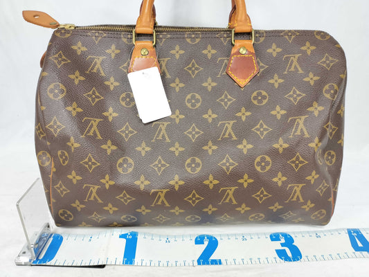 LOUIS VUITTON M41524 Monogram Speedy 35 M41524 FH8911 Brown Handbag