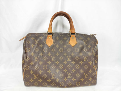 LOUIS VUITTON M41524 Monogram Louis Vuitton Speedy 35 M41524 MB8904 Brown Handbag