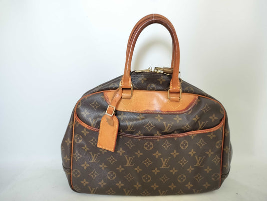 LOUIS VUITTON M47270 Monogram Deauville Handbag, Brown, Unknown Serial Number
