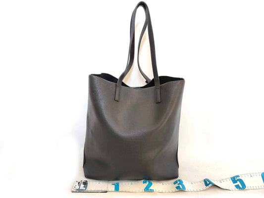SAINT LAURENT Saint Laurent Paris North-South Sac Shopping Leather Tote Bag, Black, 600306