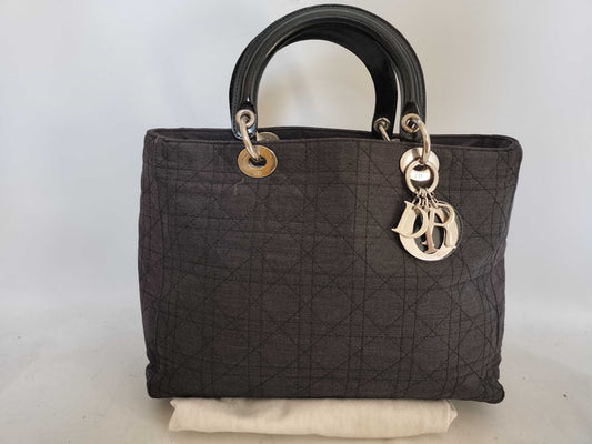 Dior Lady Dior Christian Dior Lady Dior Cannage Nylon Handbag