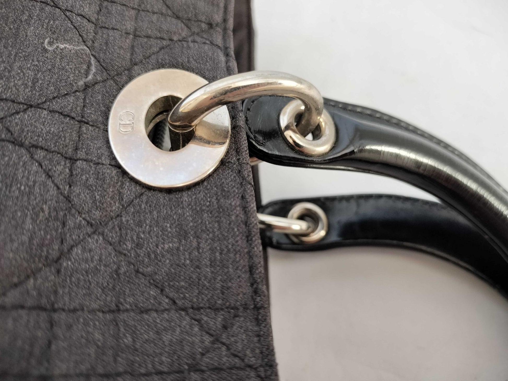 Dior Lady Dior Christian Dior Lady Dior Cannage Nylon Handbag