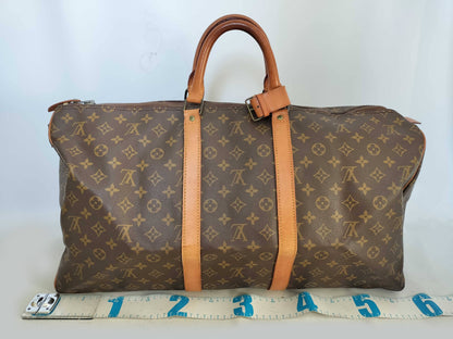 LOUIS VUITTON M41414 Monogram Louis Vuitton Monogram Keepall Bandouliere 55 M41414 831 Brown Boston Bag