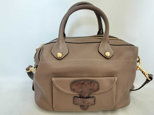 LOEWE May 28 Leather x Ostrich 2-Way Shoulder Bag Handbag