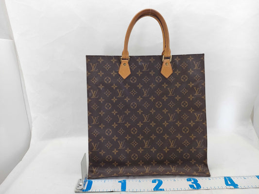 LOUIS VUITTON Monogram Sac Plat M51140 MI1927 Brown Tote Bag