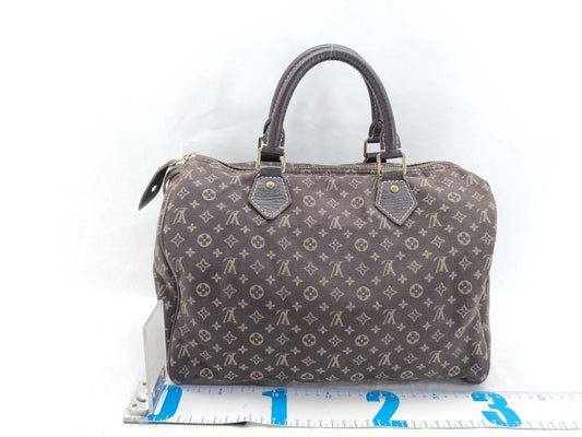 LOUIS VUITTON Monogram Mini ID - Louis Vuitton Monogram Mini Lin Speedy 30 Boston Bag M95224