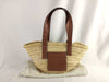 LOEWE Basket Small Raffia and Leather Basket Bag Beige Handbag