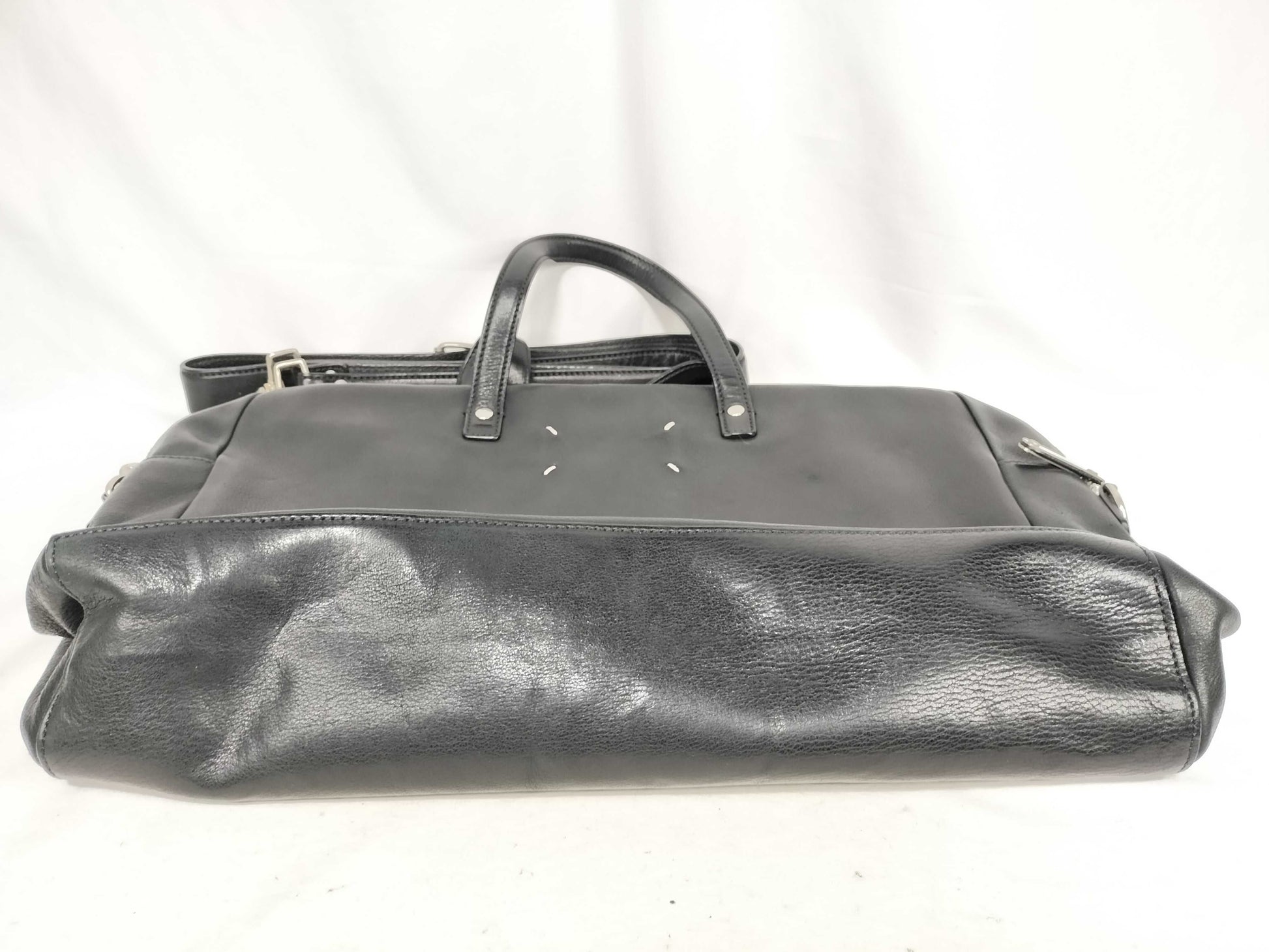 Maison Margiela 4-Stitch Leather Shoulder Bag Black Shoulder Bag