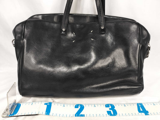 Maison Margiela 4-Stitch Leather Shoulder Bag Black Shoulder Bag
