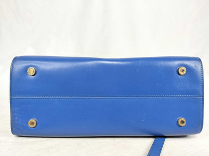 BVLGARI QT - Bvlgari Blue Leather Medium Serpenti Tote Handbag