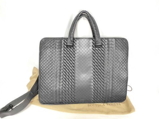 BOTTEGA VENETA Intrecciato HK - Bottega Veneta Intrecciato Leather Business Bag