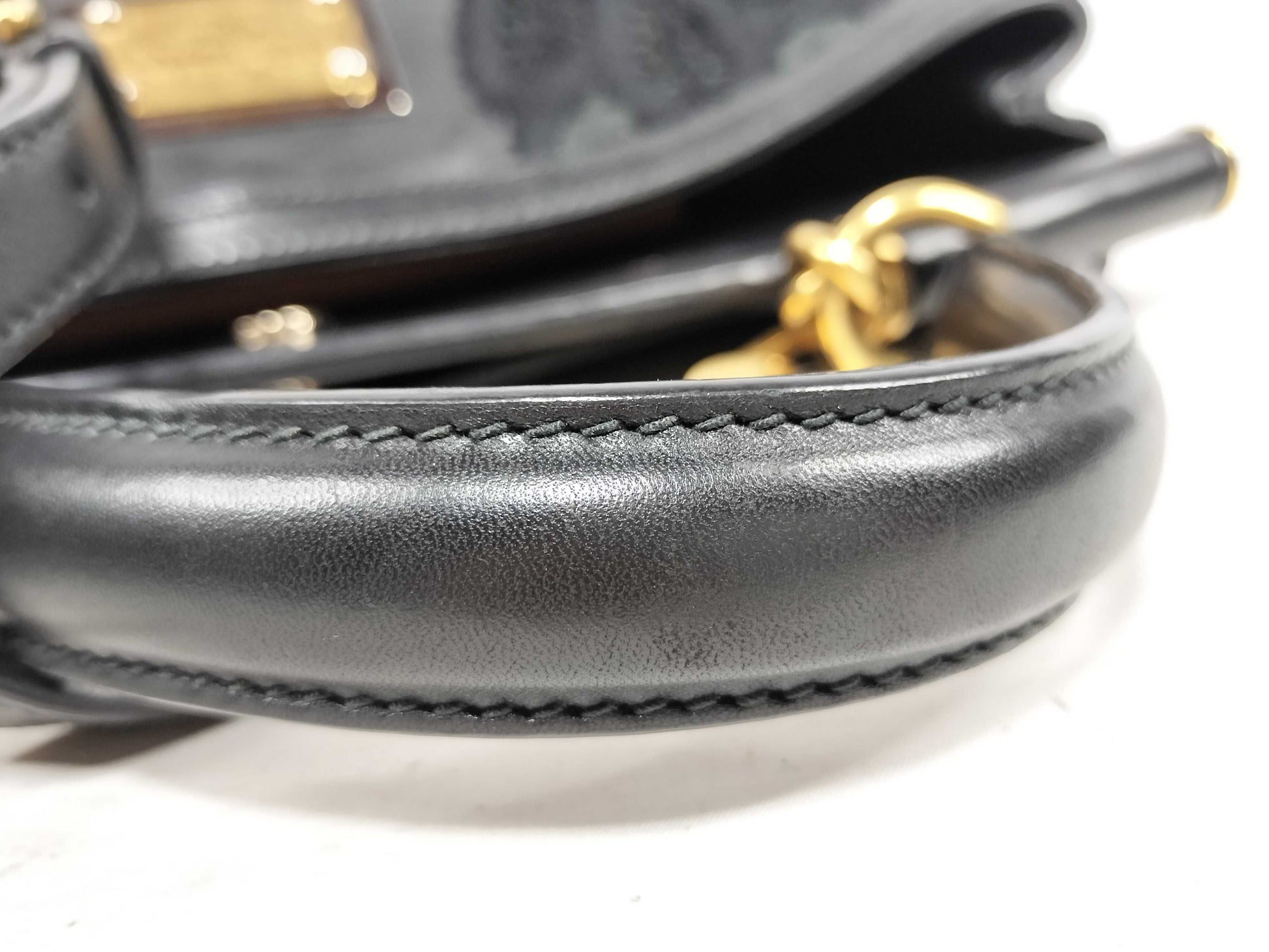 DOLCE&GABBANA DU-Dolce & Gabbana Sicily Leather 2-Way Handbag Black