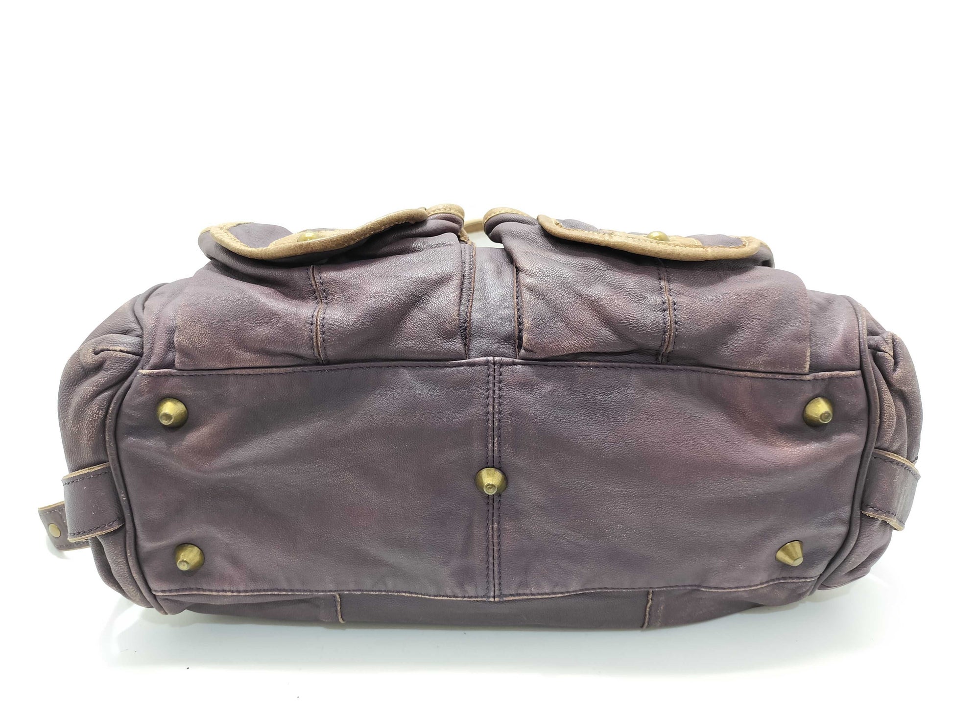 Miu Miu Miu Miu Vintage Leather Tote Bag Y2K Boston Bag