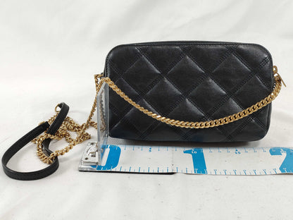 SAINT LAURENT Becky Quilted Leather Chain Shoulder Bag, Black, 608941