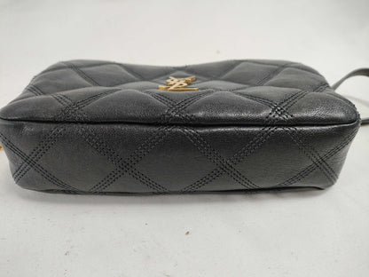 SAINT LAURENT Becky Quilted Leather Chain Shoulder Bag, Black, 608941