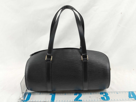 LOUIS VUITTON M 52222 Epi Leather Handbag in Black with Pouch, M52222
