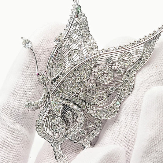 D5.00ct K18WG 26.1g Brooch 