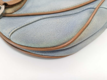 Dior Saddle Bag Denim Handbag