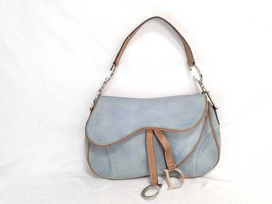 Dior Saddle Bag Denim Handbag