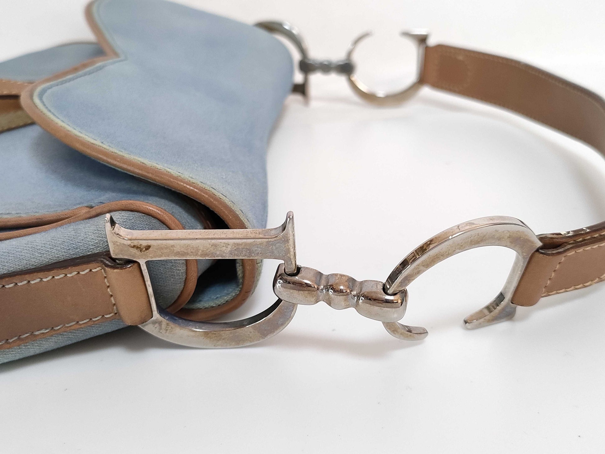 Dior Saddle Bag Denim Handbag