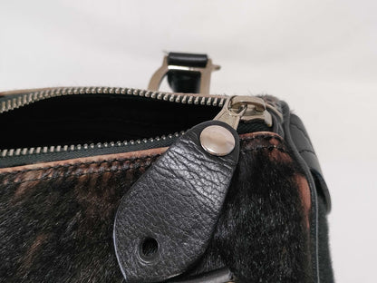Dior Harako Animal Fur D-Metal Handbag