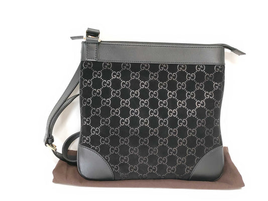GUCCI GG Velvet Shoulder Bag