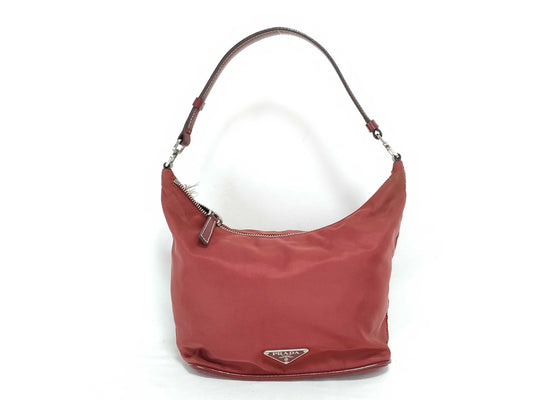 PRADA Nylon Triangle Logo Accessory Pouch Handbag
