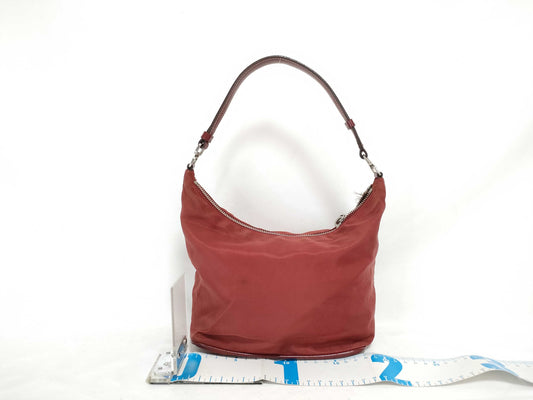 PRADA Nylon Triangle Logo Accessory Pouch Handbag