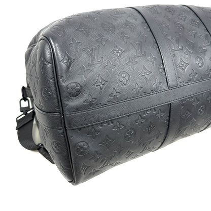 LOUIS VUITTON Boston Bag M44810 2024 Monogram Shadow Keepall Bandouliere 50 Boston Bag