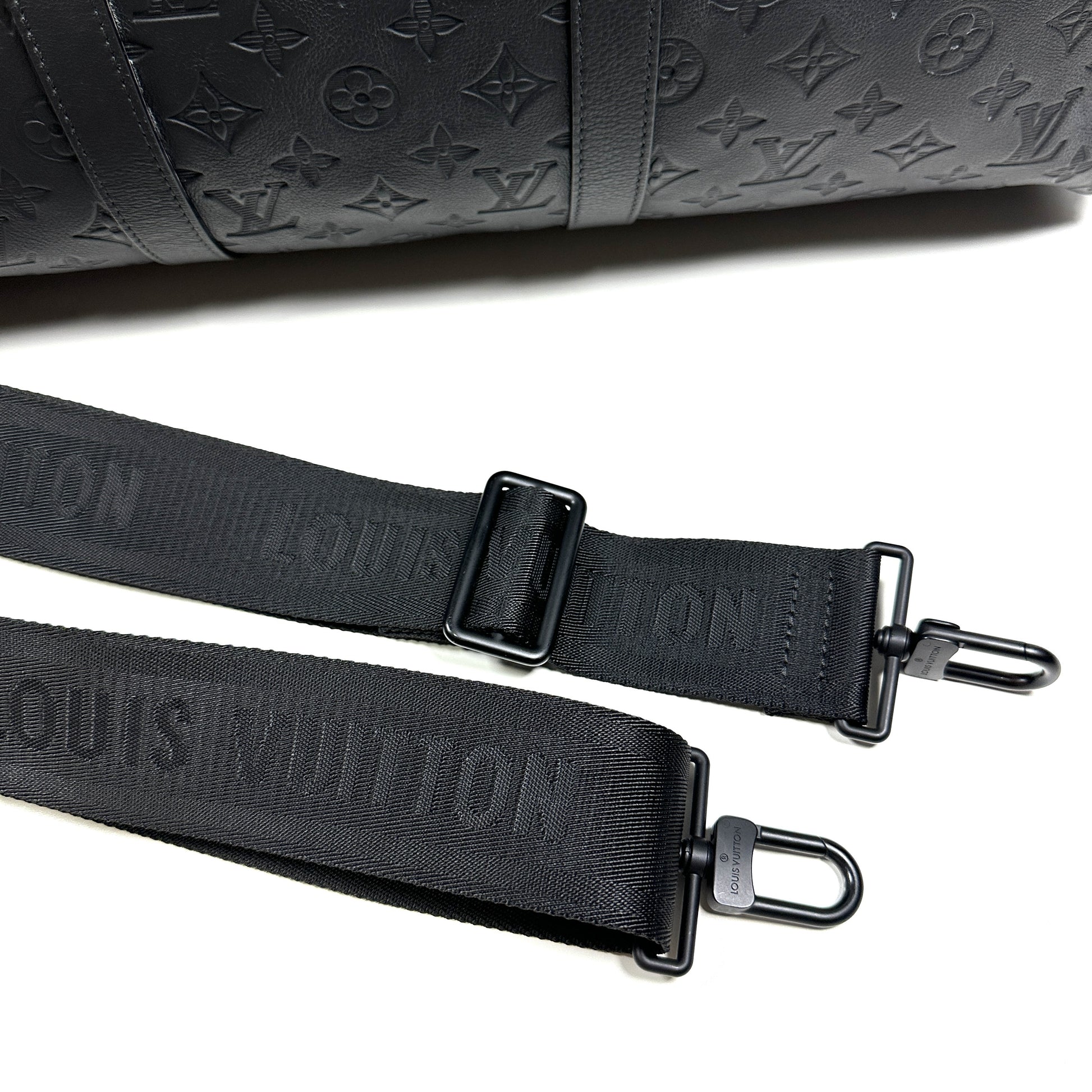 LOUIS VUITTON Boston Bag M44810 2024 Monogram Shadow Keepall Bandouliere 50 Boston Bag