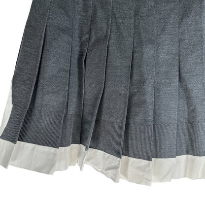 Miu Miu 2025ss Knit x Poplin Set Up Knit Poplin Blouson Jacket and Skirt Set Top: 36, Bottom: 38
