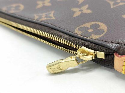 LOUIS VUITTON Etui Voyage MM Clutch Bag Monogram M44499 Brown Canvas Leather with Gold Hardware TY3159 Clutch Bag