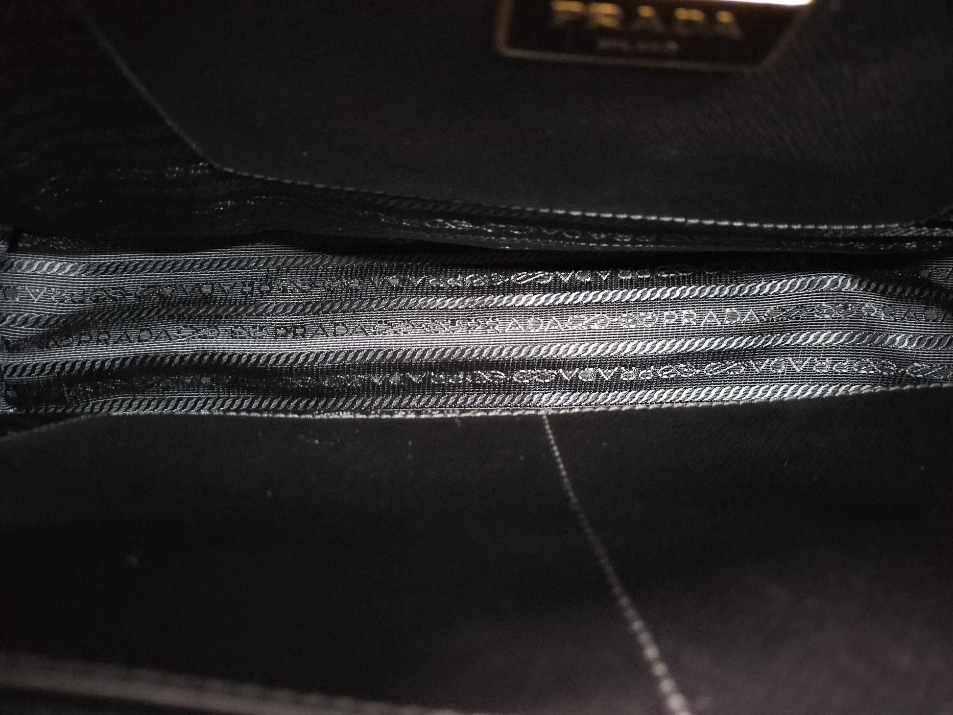 PRADA PRADA Galleria 2-way handbag Saffiano BN2274 black leather with gold hardware