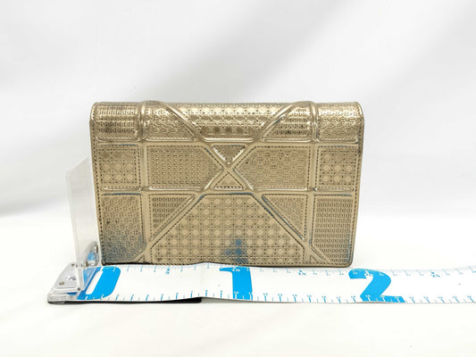 Dior Diorama Chain Wallet Gold with Gold Hardware Leather Shoulder Bag