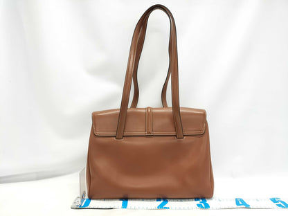 CELINE Seize Medium 2-Way Tote Bag 195543 Brown Leather with Gold Hardware F SL 2243 Tote Bag