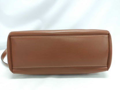 CELINE Seize Medium 2-Way Tote Bag 195543 Brown Leather with Gold Hardware F SL 2243 Tote Bag