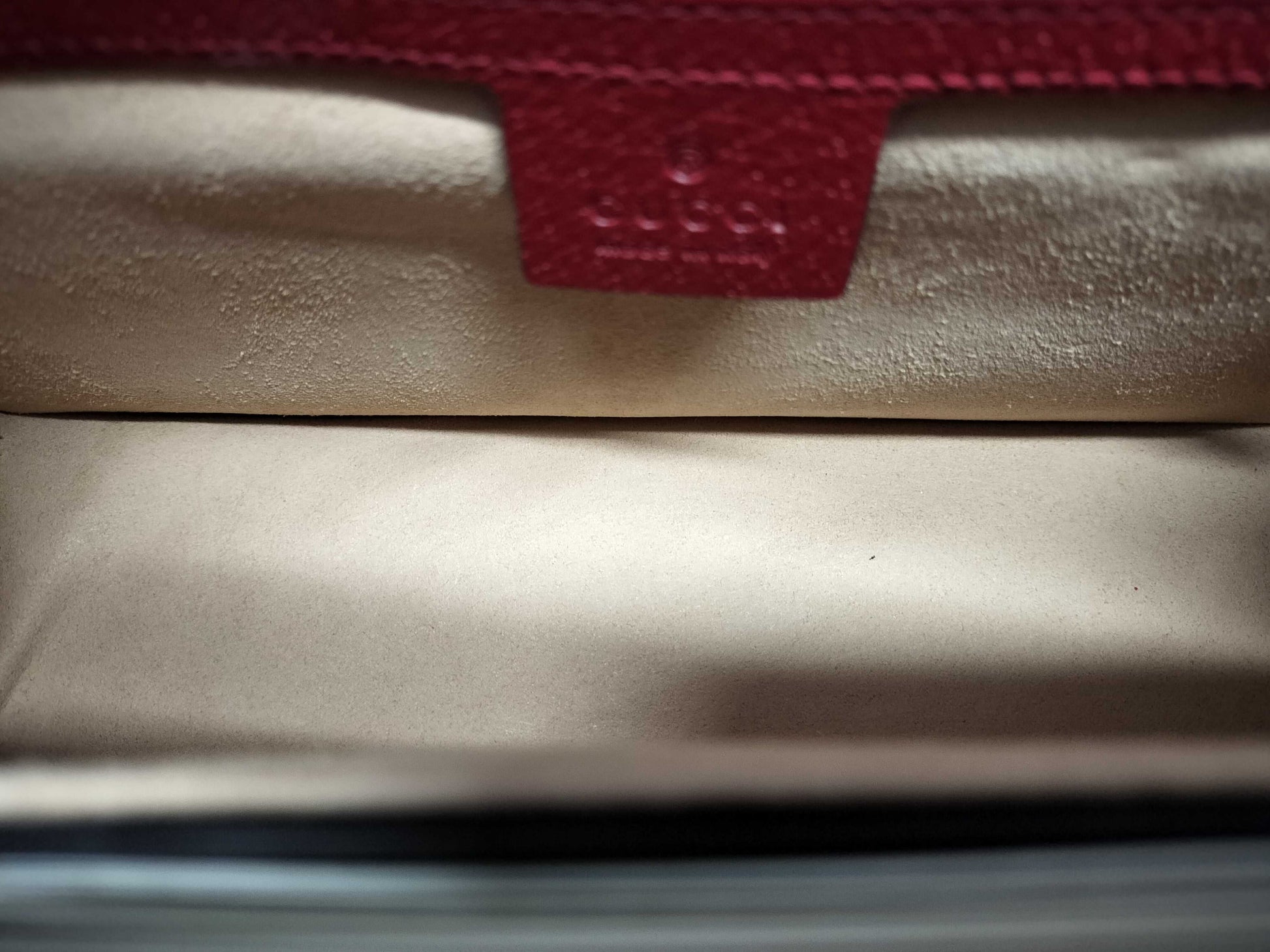 GUCCI Queen Margaret 2-way handbag 476541 Beige, Red, Gold hardware, PVC, Leather 493075 Handbag
